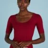 Baukjen Essential LENZING™ ECOVERO™ Scoop Top | Berry -Women Clothing Store baukjen berry 18 uk size 18 baukjen essential scoop top with lenzing ecovero 30726831210609