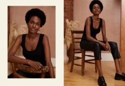 Brenna Scoop Neck LENZING™ ECOVERO™ Jersey Vest Top | Caviar Black -Women Clothing Store baukjen brenna top with lenzing ecovero 29934058307697