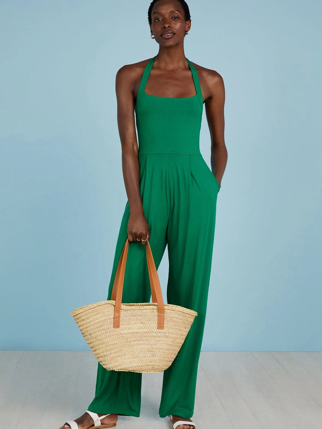 Milena LENZING™ ECOVERO™ Jumpsuit | Bright Emerald 3 Milena LENZING™ ECOVERO™ Jumpsuit | Bright Emerald