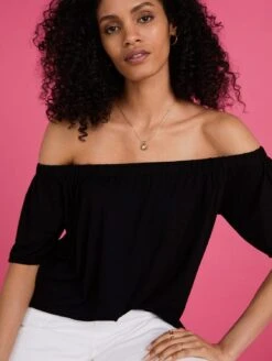 Evie LENZING™ ECOVERO™ Top | Caviar Black