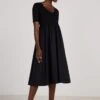Paula Organic Blend LENZING™ ECOVERO™ Dress | Caviar Black -Women Clothing Store baukjen caviar black 18 uk size 18 paula organic blend dress 30726952648817