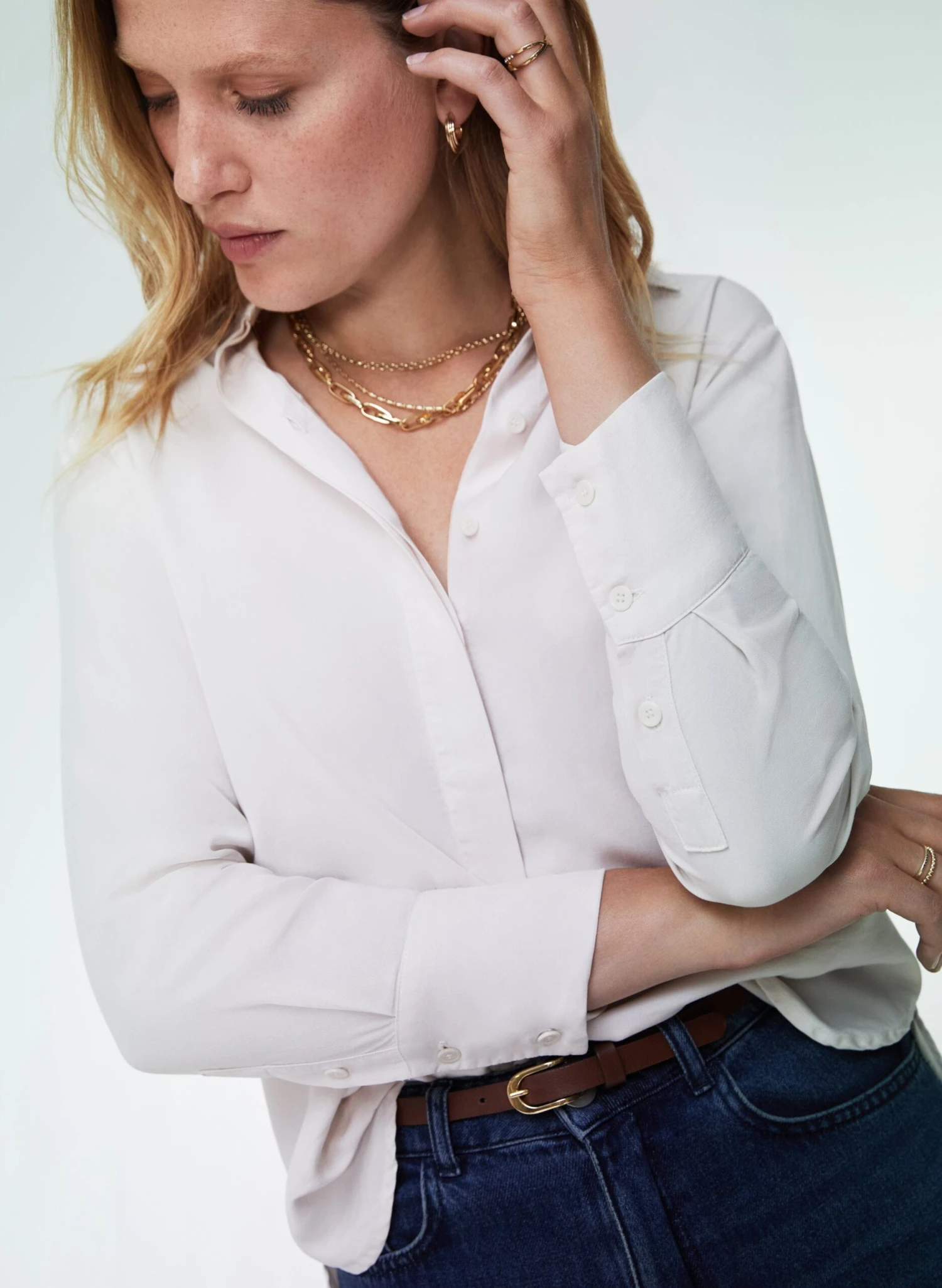 DaphneTENCEL™Shirt | Antique White 4 DaphneTENCEL™Shirt | Antique White - Image 2