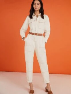 Tayla Organic Cotton Boilersuit | Ecru