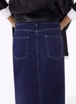 Emilia Organic Cotton Skirt | Dark Indigo -Women Clothing Store baukjen emilia organic skirt 30806617325681