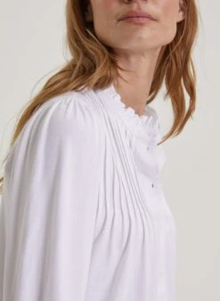 Imken LENZING™ ECOVERO™ Jersey Pintuck Blouse | Pure White 9 Imken LENZING™ ECOVERO™ Jersey Pintuck Blouse | Pure White -Women Clothing Store baukjen imken top with lenzing ecovero 30026860920945