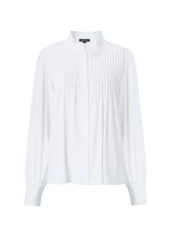 Imken LENZING™ ECOVERO™ Jersey Pintuck Blouse | Pure White 11 Imken LENZING™ ECOVERO™ Jersey Pintuck Blouse | Pure White -Women Clothing Store baukjen imken top with lenzing ecovero 30026860986481