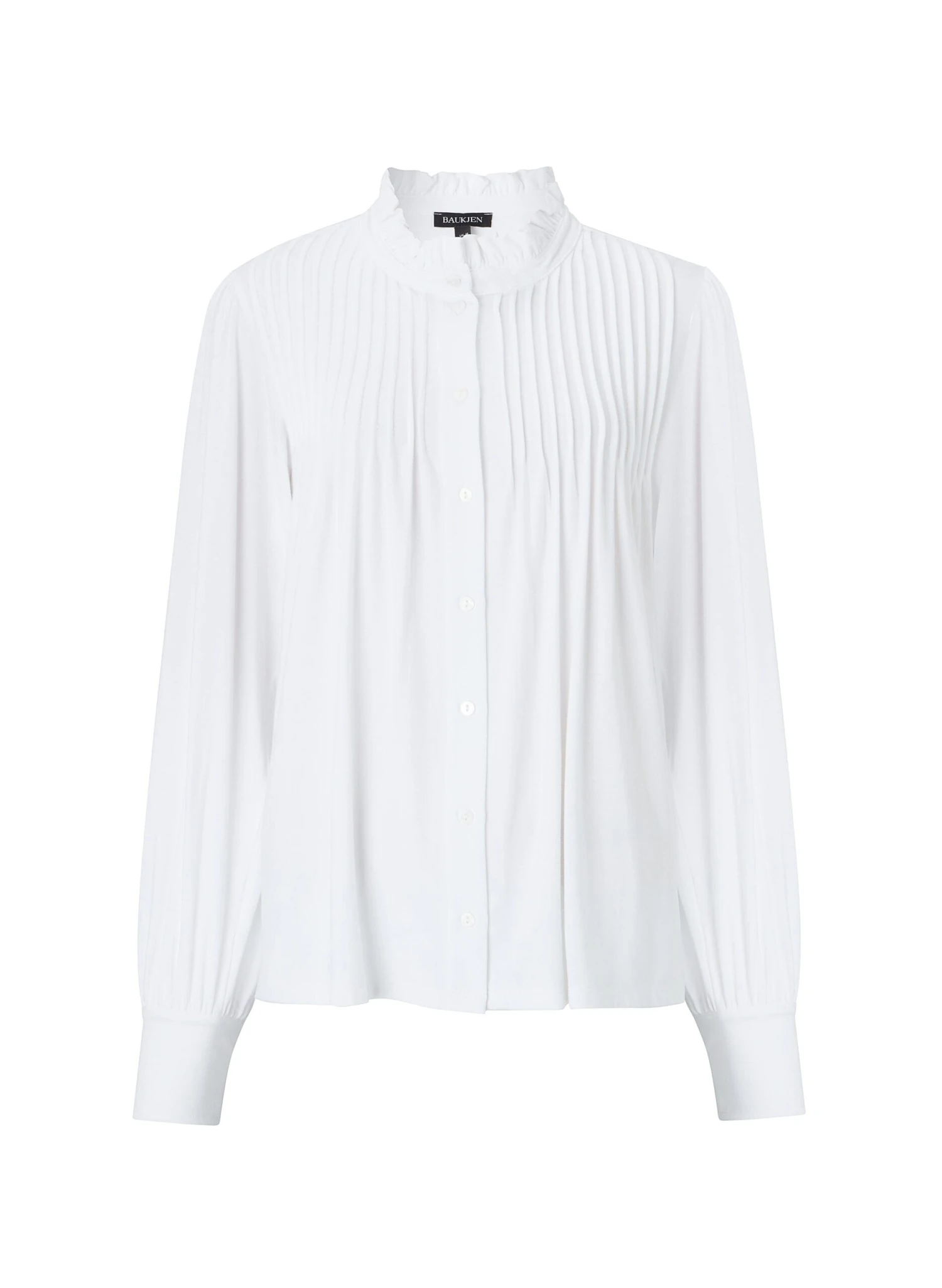 Imken LENZING™ ECOVERO™ Jersey Pintuck Blouse | Pure White 7 Imken LENZING™ ECOVERO™ Jersey Pintuck Blouse | Pure White - Image 5