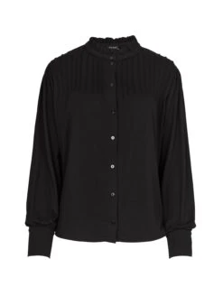Imken LENZING™ ECOVERO™ Jersey Pintuck Blouse | Caviar Black -Women Clothing Store baukjen imken top with lenzing ecovero 30026861183089