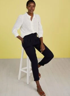 Ishbel Upcycled Organic Cotton Blouse | Ivory -Women Clothing Store baukjen ishbel upcycled blouse 30722549186673