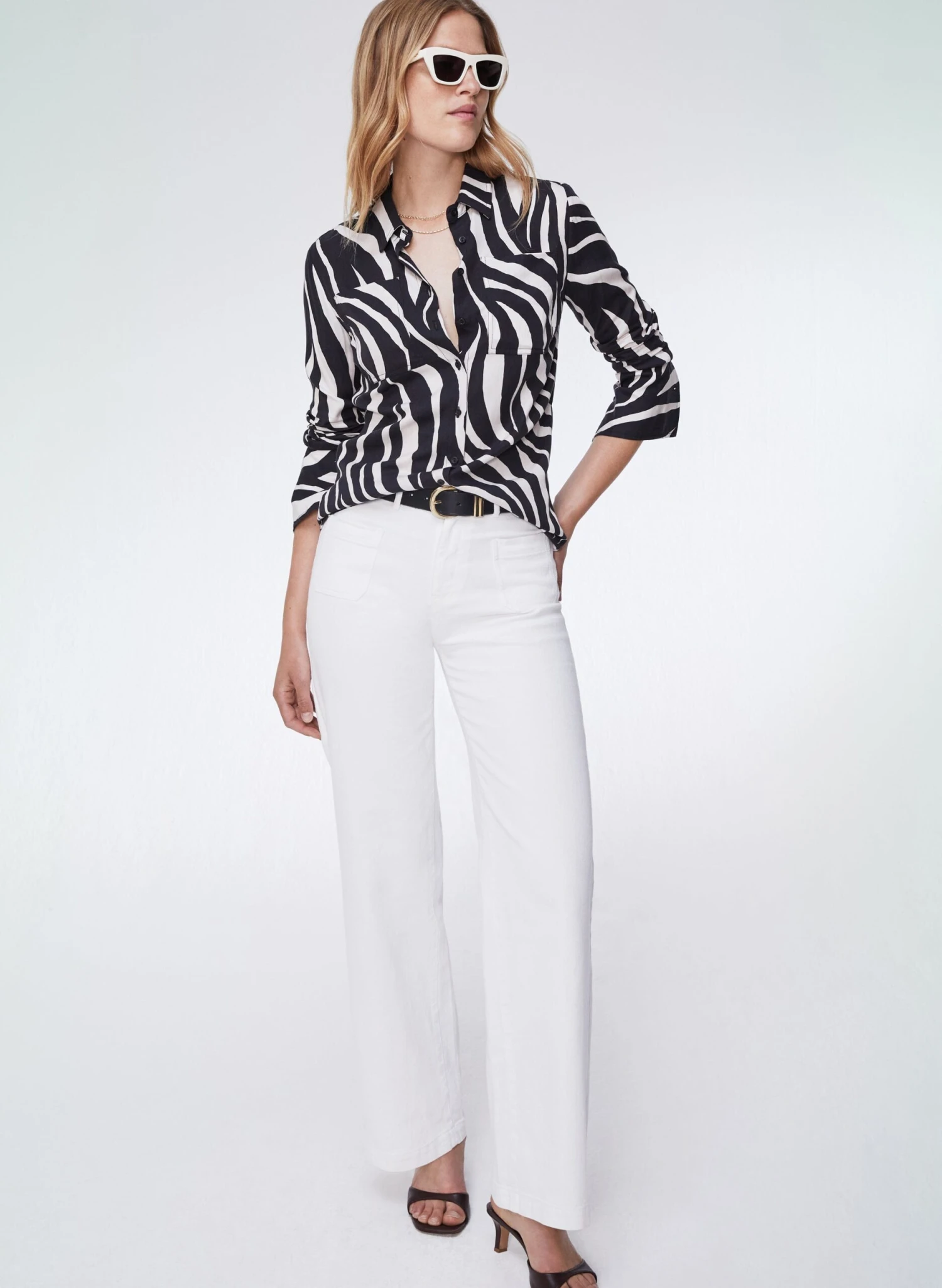 Kamilah TENCEL™ Shirt | Black Zebra 6 Kamilah TENCEL™ Shirt | Black Zebra - Image 4