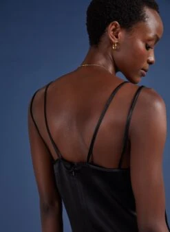 Kat Ecojilin Viscose Midi Slip Dress | Caviar Black 9 Kat Ecojilin Viscose Midi Slip Dress | Caviar Black -Women Clothing Store baukjen kat ecojilin dress 30456035016817