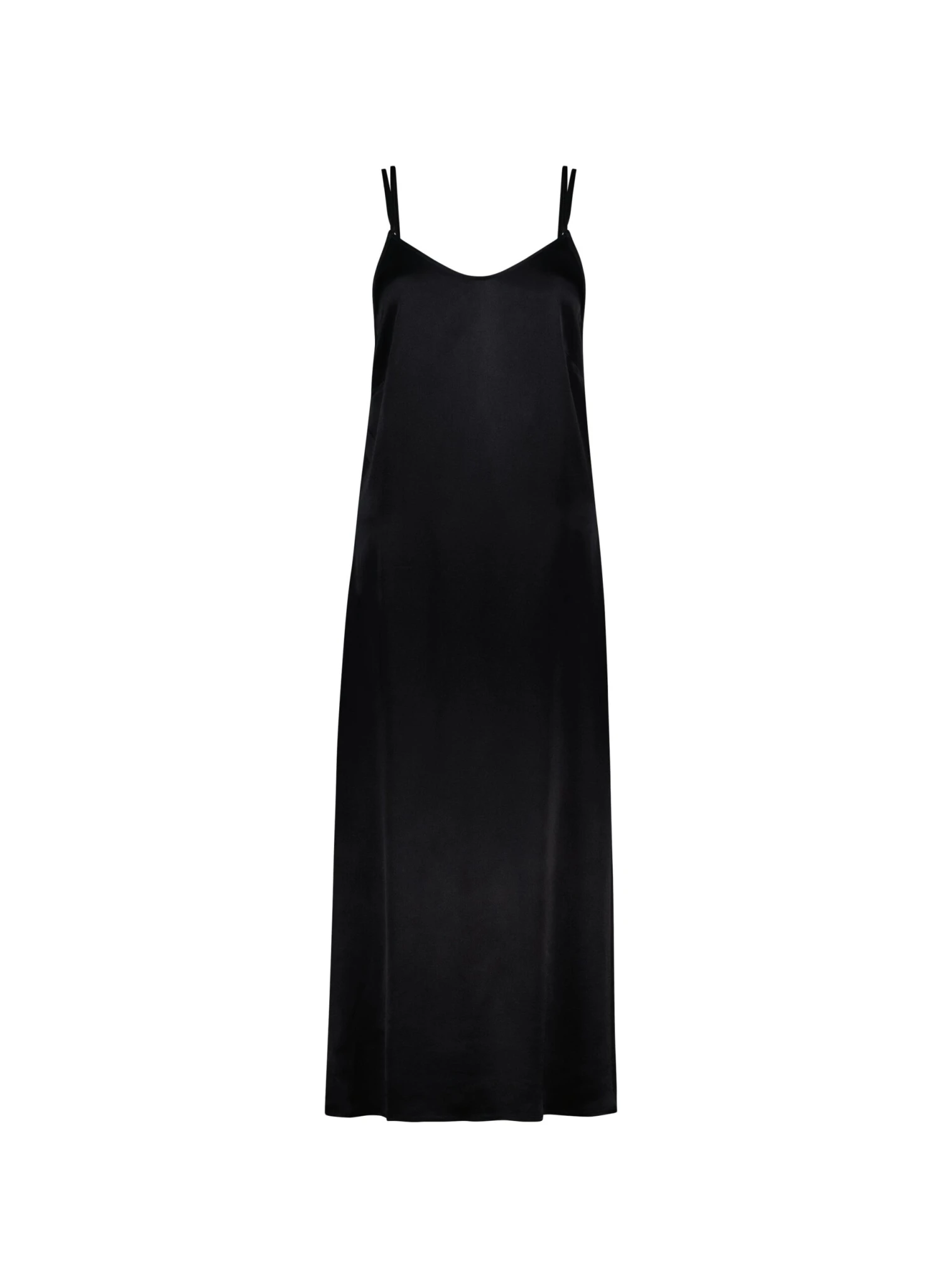 Kat Ecojilin Viscose Midi Slip Dress | Caviar Black 7 Kat Ecojilin Viscose Midi Slip Dress | Caviar Black - Image 5