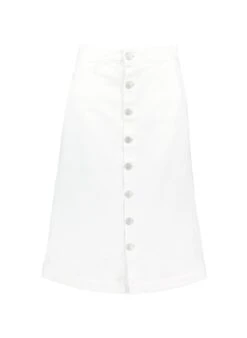 Lou Organic Cotton Denim Skirt | Soft White -Women Clothing Store baukjen lou organic skirt 30722529919089