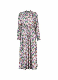 Luna Midi Dress With Livaeco | Pink Bloom -Women Clothing Store baukjen luna midi dress with livaeco 30607529246833