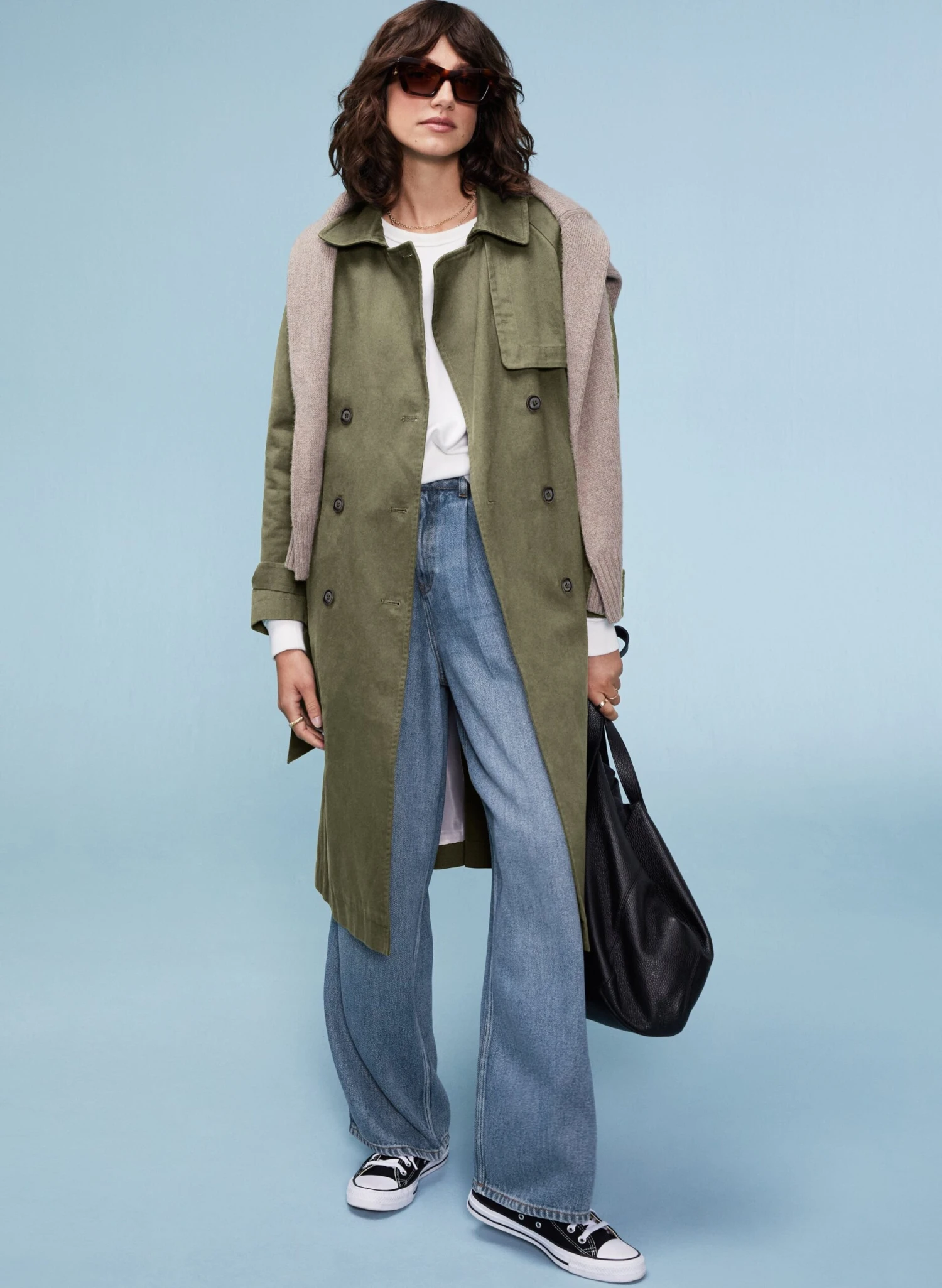 Marlee Organic Cotton Trench | Olive 4 Marlee Organic Cotton Trench | Olive - Image 2
