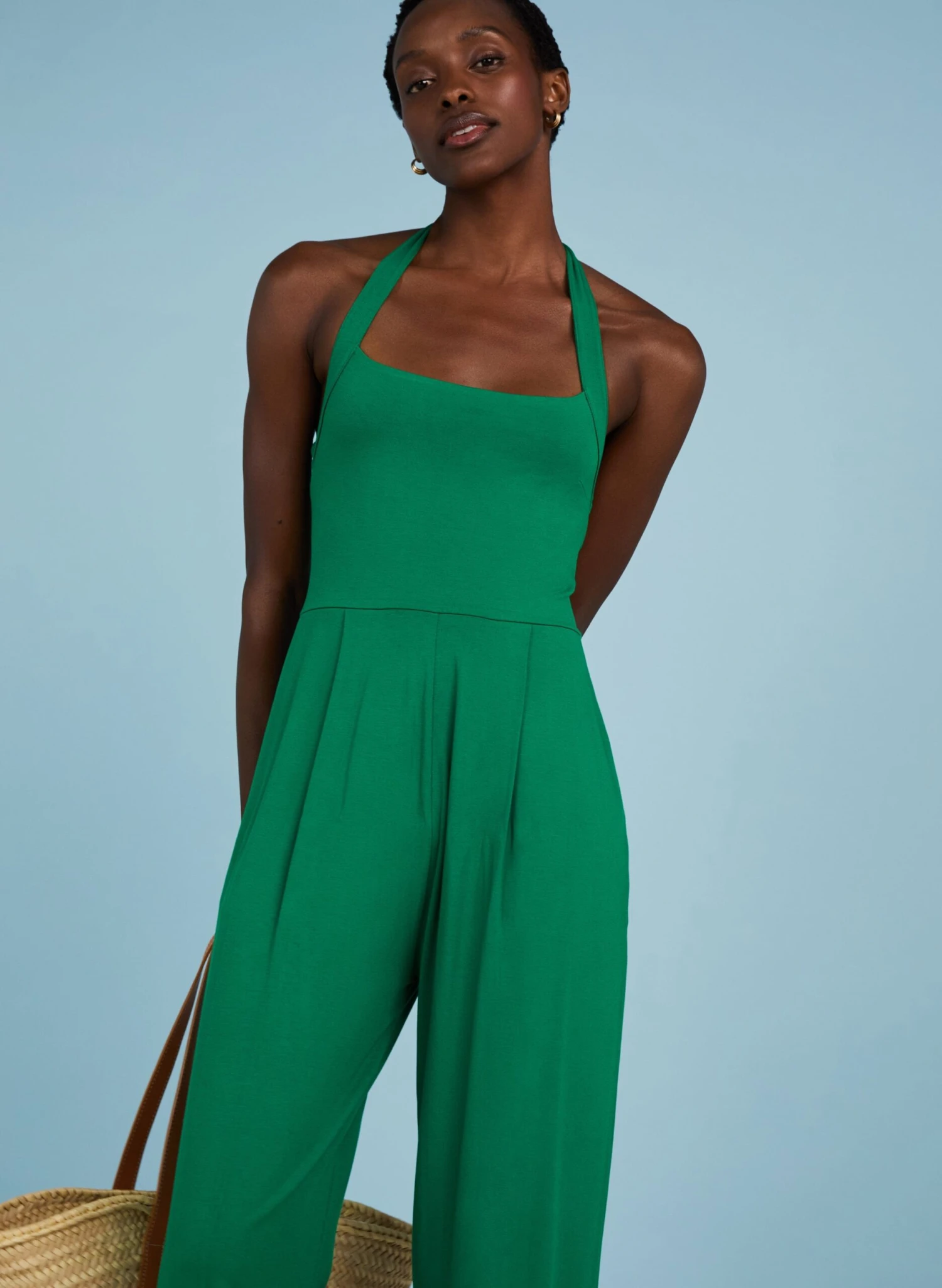 Milena LENZING™ ECOVERO™ Jumpsuit | Bright Emerald 4 Milena LENZING™ ECOVERO™ Jumpsuit | Bright Emerald - Image 2