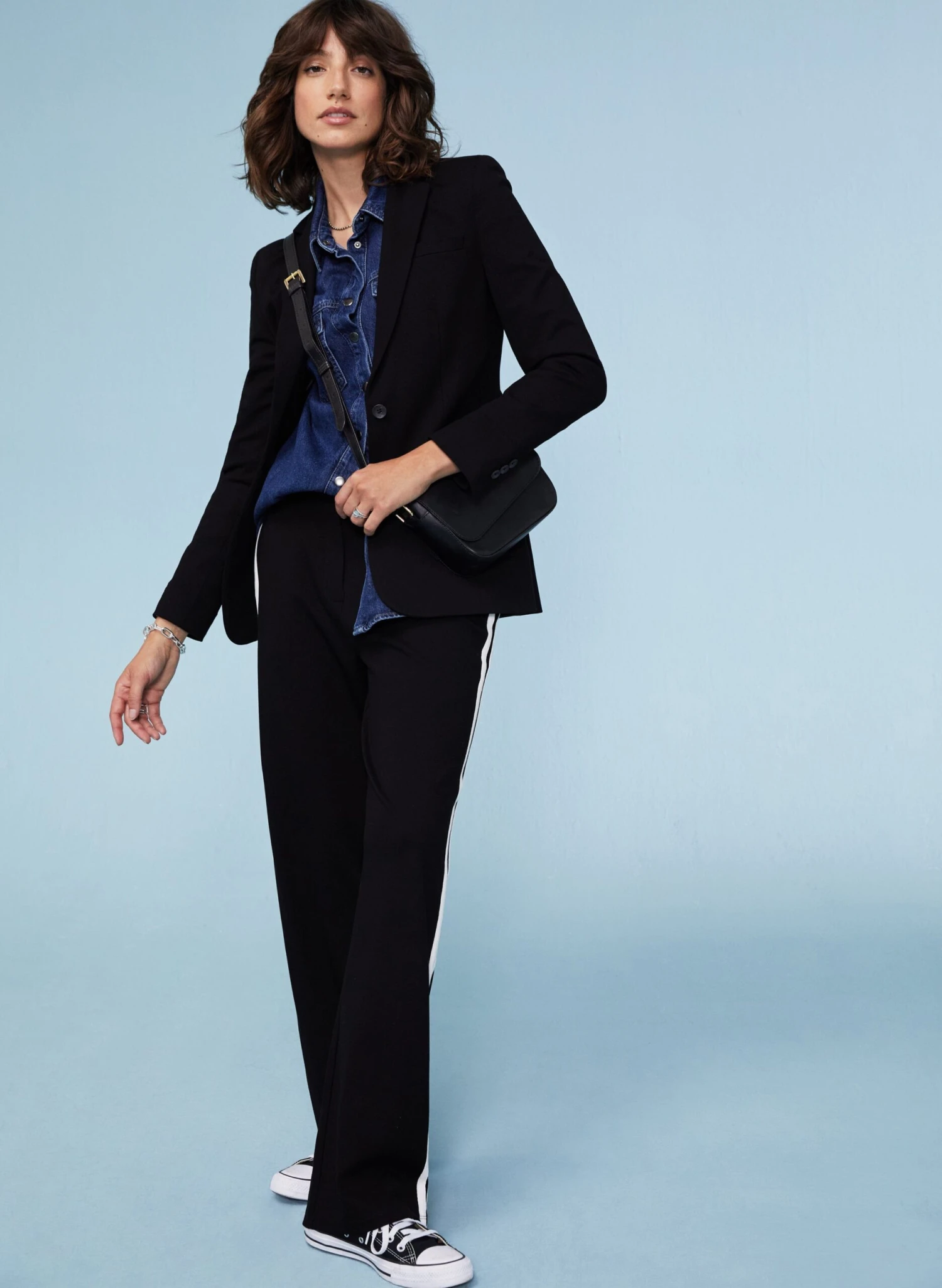 Minerva LENZING™ ECOVERO™ Trousers | Caviar Black & Soft White 4 Minerva LENZING™ ECOVERO™ Trousers | Caviar Black & Soft White - Image 2