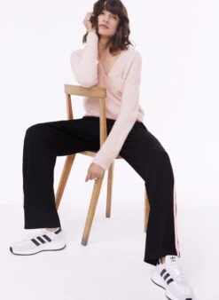 Minerva LENZING™ ECOVERO™ Trousers | Caviar Black & Soft Pink -Women Clothing Store baukjen minerva trousers with lenzing ecovero 30809779011697