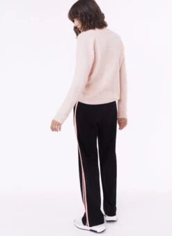 Minerva LENZING™ ECOVERO™ Trousers | Caviar Black & Soft Pink -Women Clothing Store baukjen minerva trousers with lenzing ecovero 30809779044465