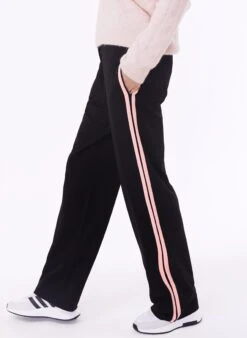 Minerva LENZING™ ECOVERO™ Trousers | Caviar Black & Soft Pink -Women Clothing Store baukjen minerva trousers with lenzing ecovero 30809779077233