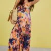 Everly LENZING™ ECOVERO™ Maxi Dress | Peach Floral Blur -Women Clothing Store baukjen peach floral blur 10 uk size 10 everly dress with lenzing ecovero 30718300848241