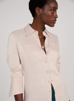 Piper Ecojilin Shirt | Powder Pink -Women Clothing Store baukjen piper ecojilin shirt 30722515042417