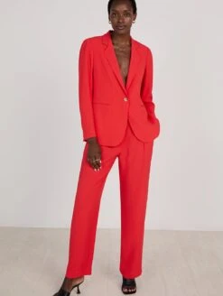 Anthea Ecojilin Viscose Trousers | Poppy Red