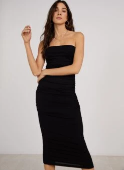 Rayne LENZING™ ECOVERO™ Dress | Caviar Black -Women Clothing Store baukjen rayne dress with lenzing ecovero 30722573500529