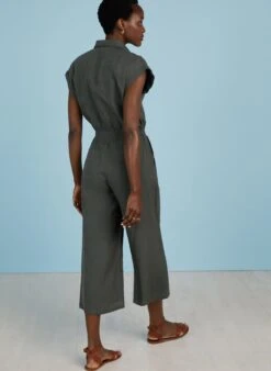 Rosie Hemp Jumpsuit | Khaki -Women Clothing Store baukjen rosie hemp jumpsuit 30722545942641