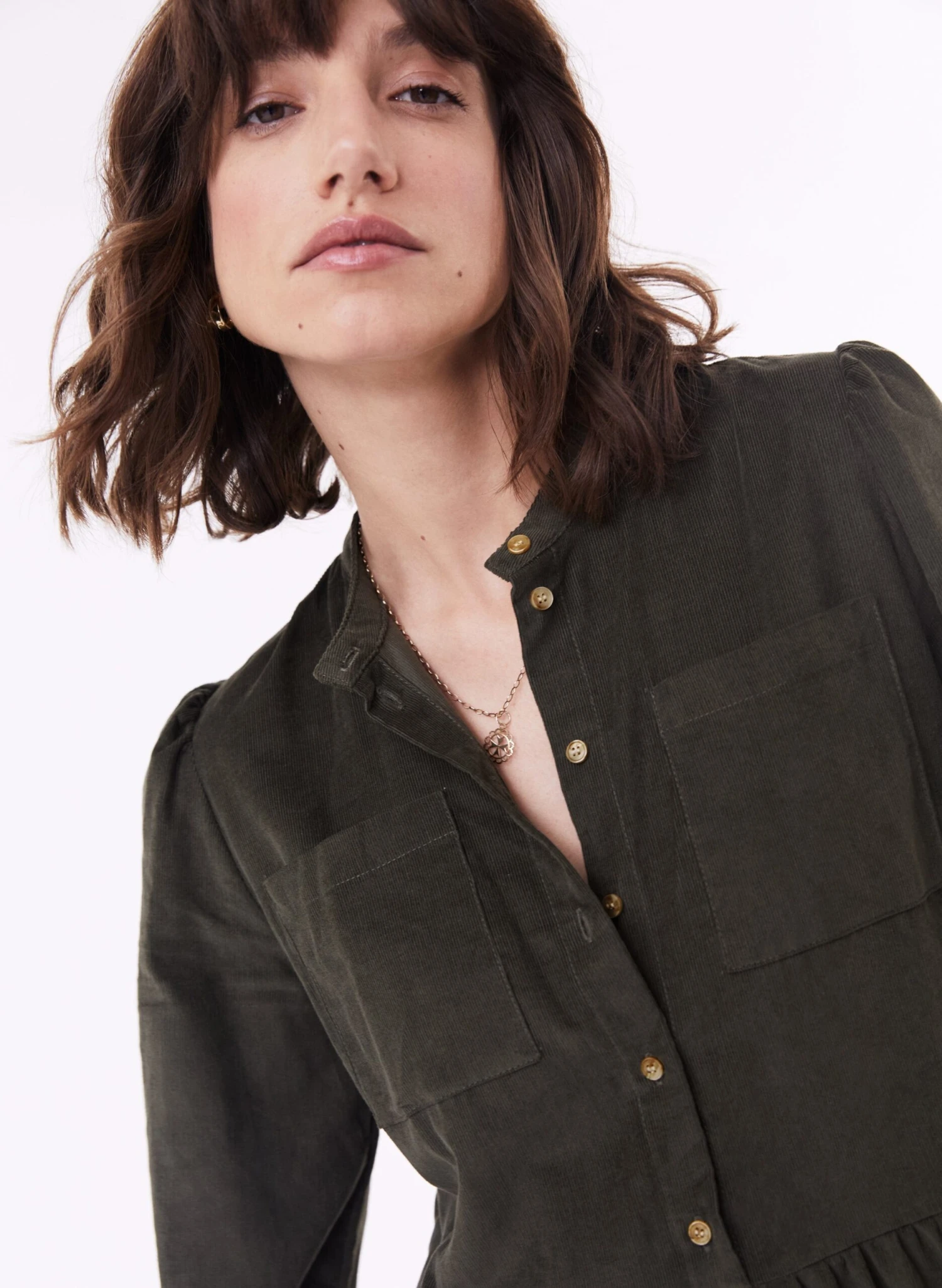 Sue Organic Dress | Khaki 7 Sue Organic Dress | Khaki - Image 5