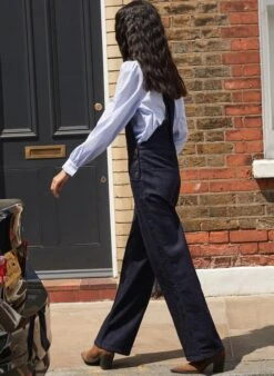 Thandi Organic Dungarees | Dark Denim -Women Clothing Store baukjen thandi organic dungarees 30806623453297