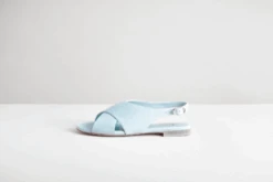 Bloom Vegan Suede Crossover Slingback Sandals | Barbados Blue -Women Clothing Store bloom barbados sandals 30413288636529
