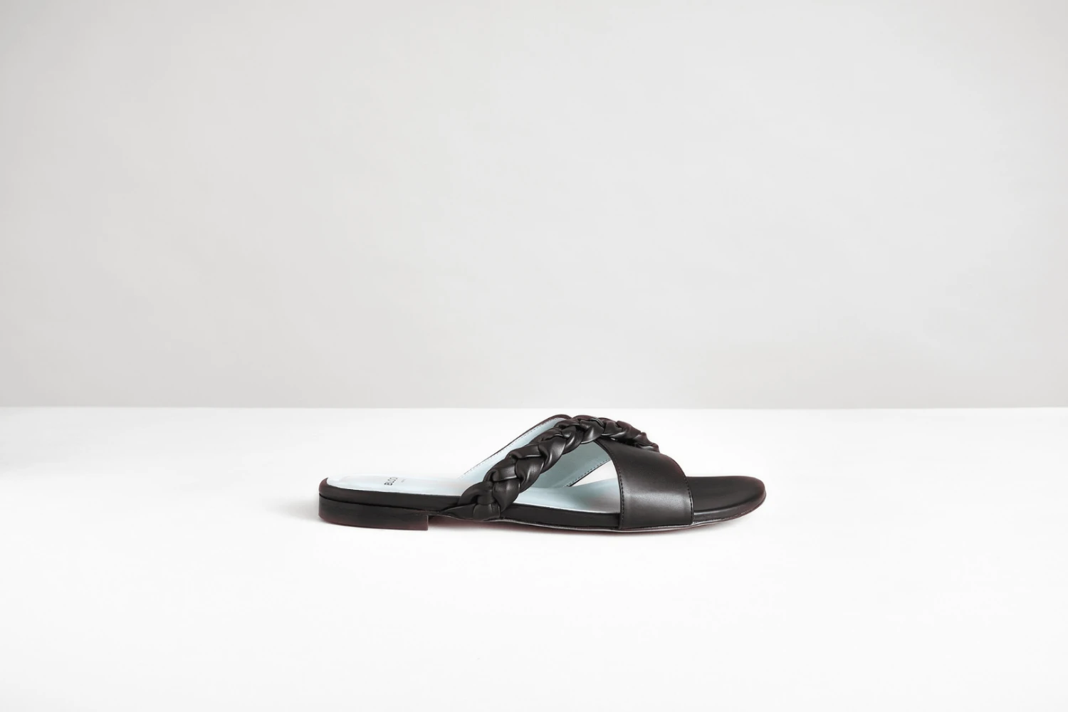 Bloom Vegan Leather Braided Cross Strap Slider Sandals | Black 5 Bloom Vegan Leather Braided Cross Strap Slider Sandals | Black - Image 3