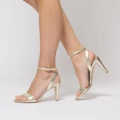 Bloom Vegan Leather High Heel Sandals | Gold 9 Bloom Vegan Leather High Heel Sandals | Gold -Women Clothing Store bloom gold high heels 30413281230961