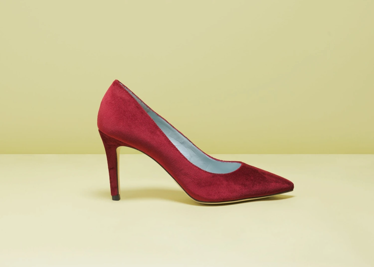 Bloom Mara Velvet Vegan Pointed Toe High Heel Pumps | Red 4 Bloom Mara Velvet Vegan Pointed Toe High Heel Pumps | Red - Image 2