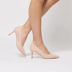 Bloom Vegan Suede Pointed Toe Pumps | Nude -Women Clothing Store bloom skin pumps 30412803571825