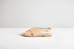 Bloom Vegan Suede Crossover Slingback Sandals | Nude -Women Clothing Store bloom skin sandals 30413311017073