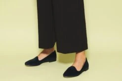 Bloom Tara Cotton Velvet Vegan Loafers | Navy Blue -Women Clothing Store bloom tara navy blue slippers 30413318750321