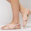 Bloom Vegan Suede Crossover Slingback Sandals | Nude -Women Clothing Store bloom vegan suede crossover slingback sandals nude 30426988937329