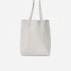 Basic Vegan Leather Everyday Tote Bag | Stone -Women Clothing Store canussa basic stone shoulder bags 30715258306673