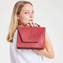 Hybrid Maxi Versatile Vegan Leather Crossbody | Red -Women Clothing Store canussa hybrid maxi red multifunctional vegan bag 29019904311409