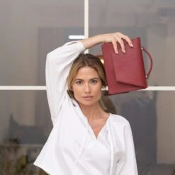 Hybrid Maxi Versatile Vegan Leather Crossbody | Red -Women Clothing Store canussa hybrid maxi versatile vegan leather crossbody red 30660378787953