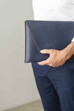 Versatile Vegan Leather Laptop Case | Blue & Yellow -Women Clothing Store canussa protect laptop sleeve blue yellow 30713473663089