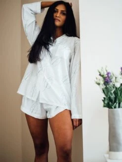 Pino Edition Bamboo Vegan Silk Pyjama Shirt | Palm