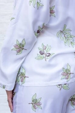 Olive Grove Edition Bamboo Vegan Silk Pyjama Set | Long -Women Clothing Store charlotte dunn design olive grove edition the silk collection long 30521923895409
