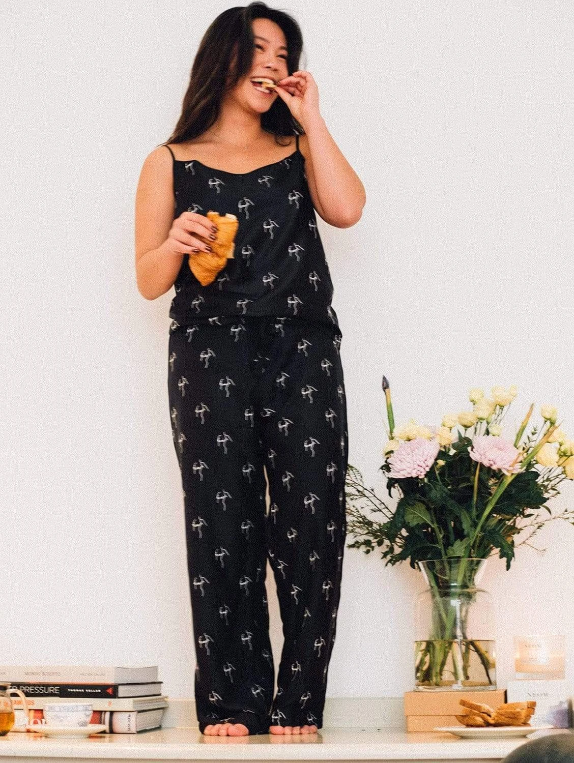 Character Edition Bamboo Vegan Silk Pyjama Camisole Set | Long 3 Character Edition Bamboo Vegan Silk Pyjama Camisole Set | Long