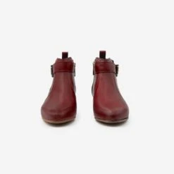 Olympe Women's Vegan Leather Buckle Boots | Bordeaux -Women Clothing Store cog olympe bordeaux 30603495735409