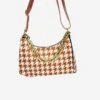 Cassia Houndstooth Mini Shoulder Bag | Tan -Women Clothing Store collection and co tan cassia houndstooth mini shoulder bag tan 29586299453553
