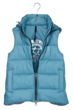 Arundel Hooded Vegan Vest | Sky Blue -Women Clothing Store culthread arundel in sky blue 29916377677937