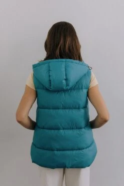 Arundel Hooded Vegan Vest | Sky Blue -Women Clothing Store culthread arundel in sky blue 29916377776241